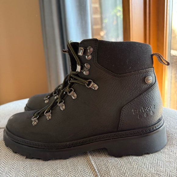 Barbour Black Leather Hiking Boots